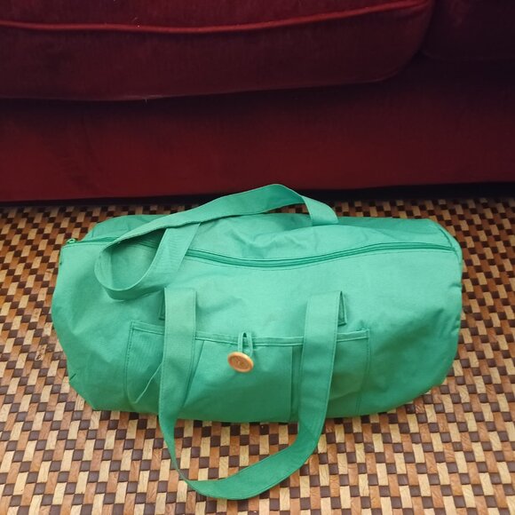 Canvas Duffle Bag Green Duffel Bag - Picture 2 of 3